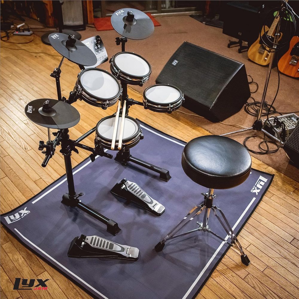 7-Piece Electronic Drum Kit, Professional Drum Set with Real Mesh Fabric, 209 Preloaded Sounds, 50 Play-Along Songs, Recording Capability, Cymbals & Kick Pedal, Drum Sticks And Key Included - Image 6
