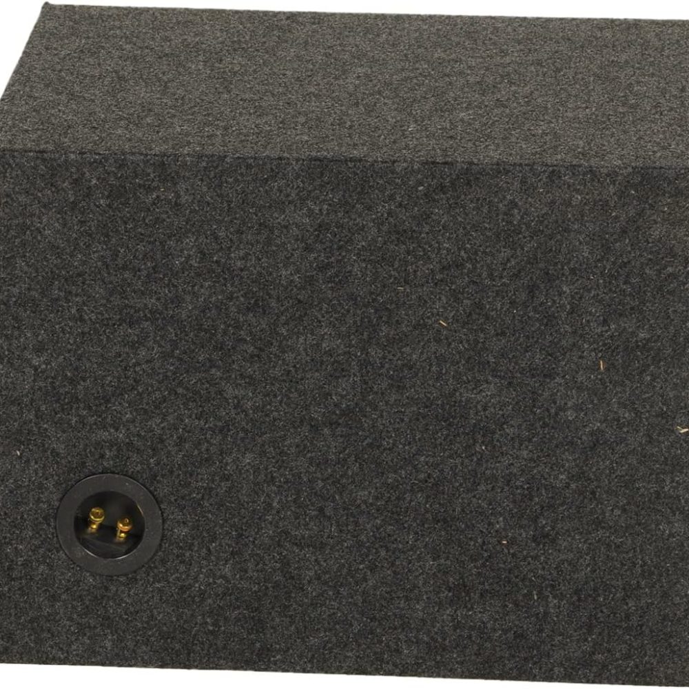 QPower 10 Inch Subwoofer Box, Vented Speaker Box for In-Car Audio - Image 3